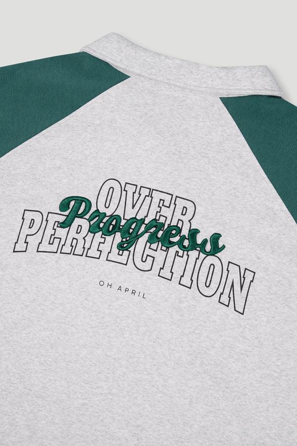 Oh April Polo Sweatshirt Green Progress Grey