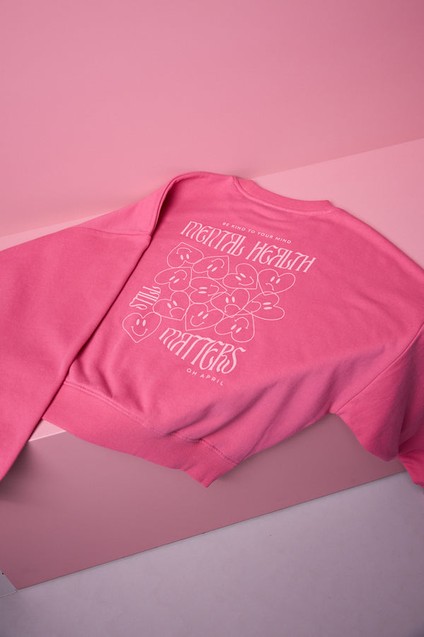Oh April Regular Sweater Mental Health Pink