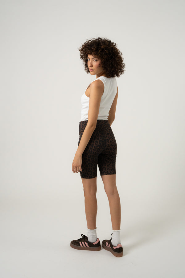 Oh April Rhea Bike Shorts Leo Mocha