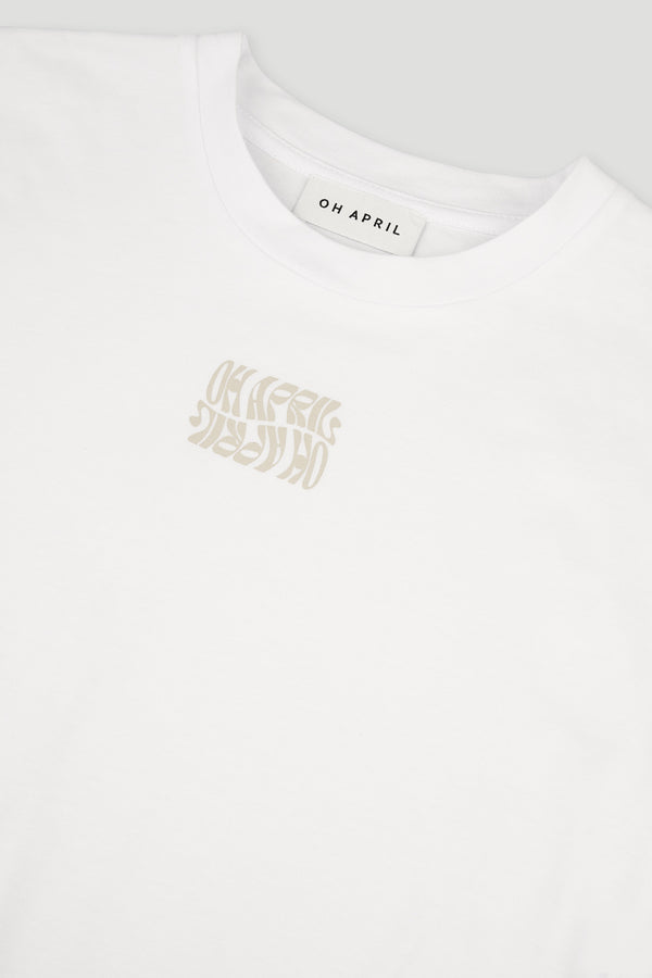 Oh April Riah Drawstring Shirt White