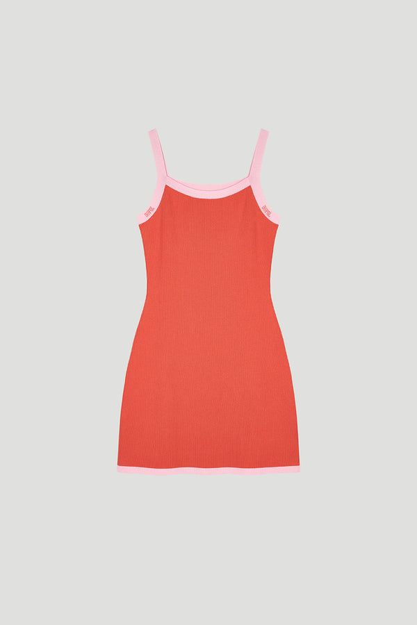 Oh April Rimona Knit Dress Coral