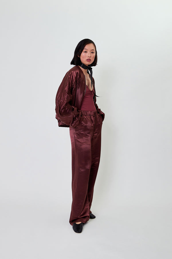 Oh April Rumi Zipper Jacket Cherrywood