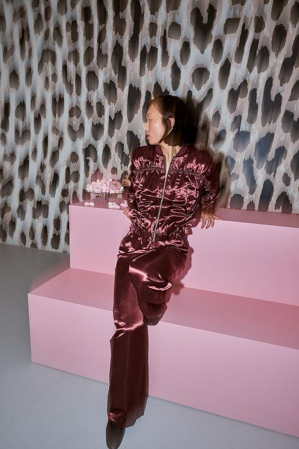 oh april Rumi Zipper Jacket Cherrywood