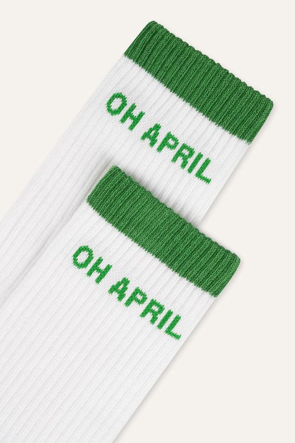 Oh April Steffi Socks OH APRIL White/Green