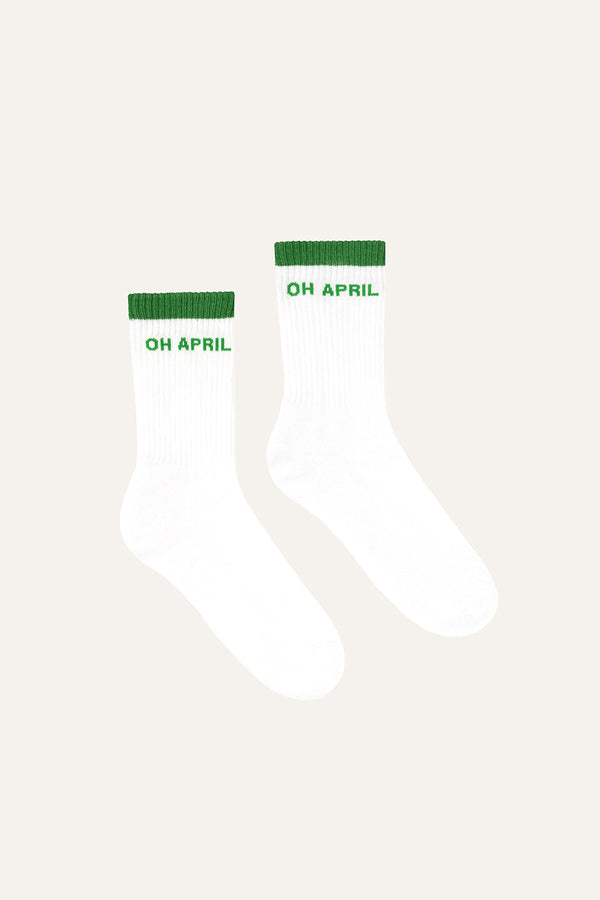 oh april Steffi Socks OH APRIL White/Green