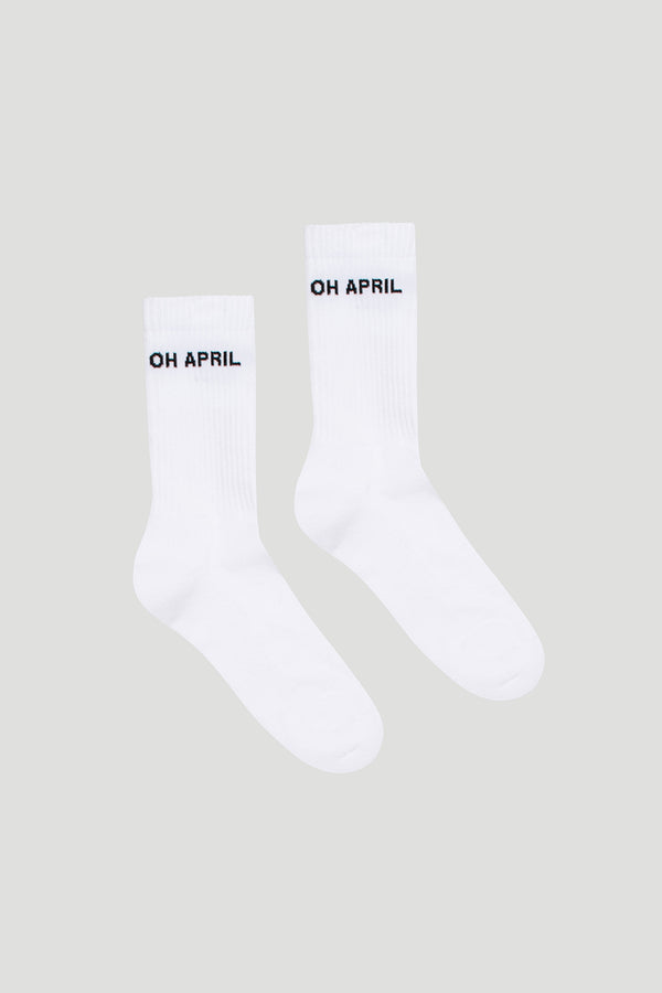 oh april Steffi Socks OH APRIL White