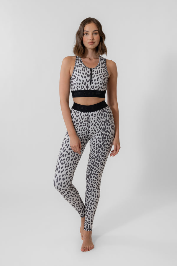 Oh April Taylor Sport Top Leo Light Grey