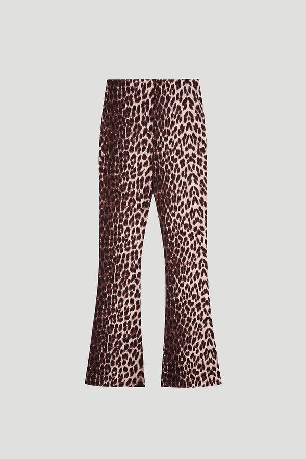 Oh April Tia Bootcut Leggings Leo Cherrywood