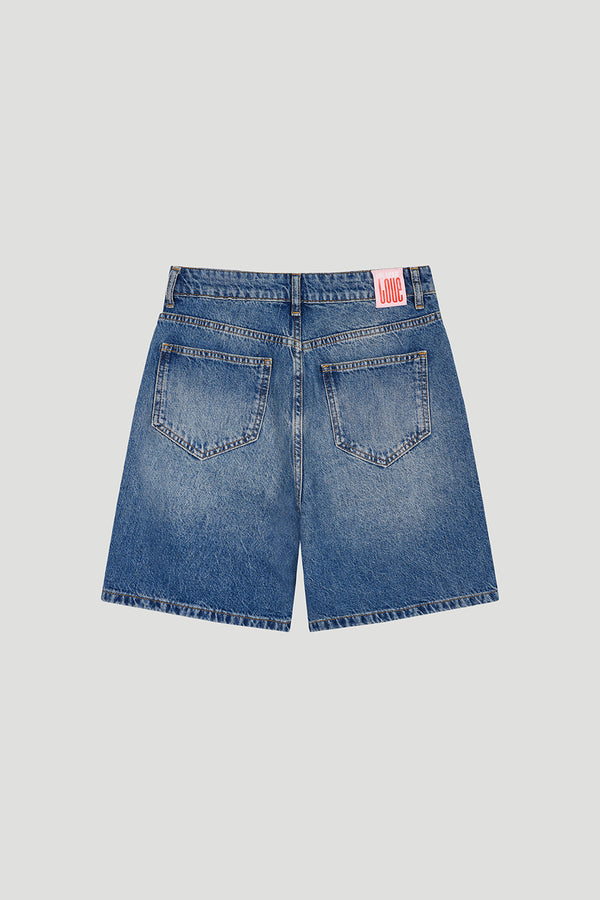 Oh April Toum Denim Shorts Denim Mid Blue