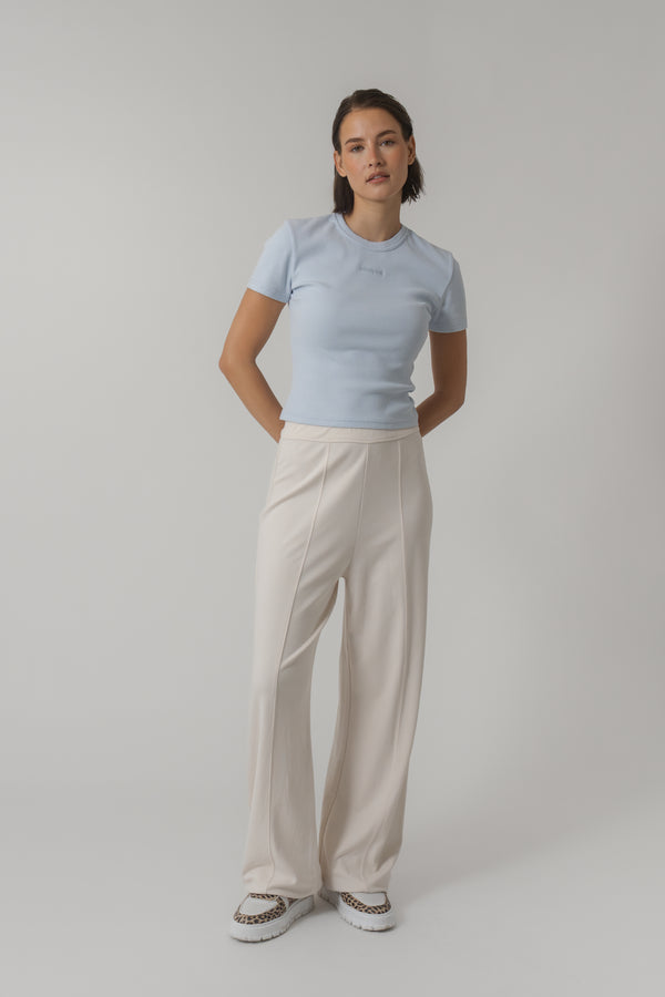 Oh April Velah Wide Leg Trousers Sand