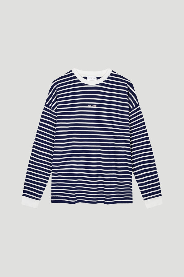 Oh April Venetia Striped Longsleeve Blackberry