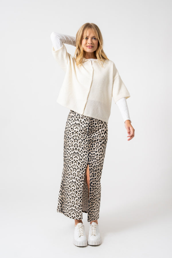 Oh April Vina Tee Cardigan Soft Sand