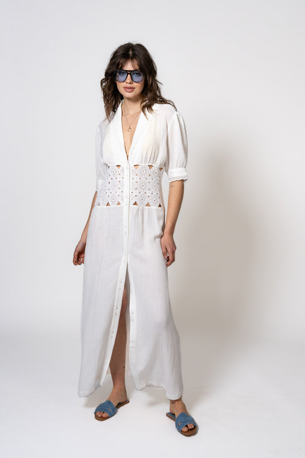 Oh April Westley Dress Off White