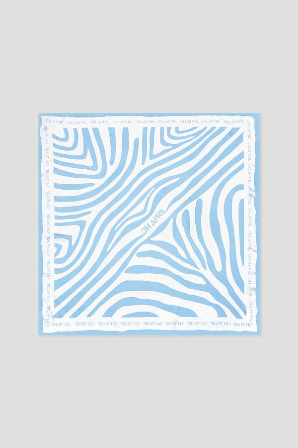 oh april Zebra Scarf Blue Zebra