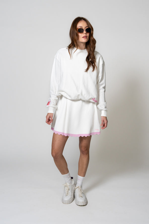 Oh April Zuri Balloon Sweatshirt Pearl