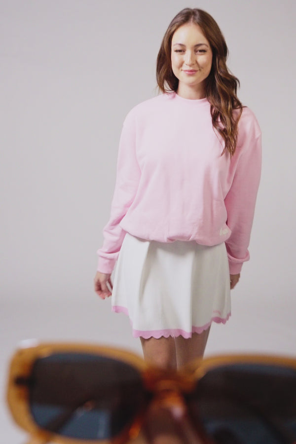 Oh April Zuri Balloon Sweatshirt Soft Blush