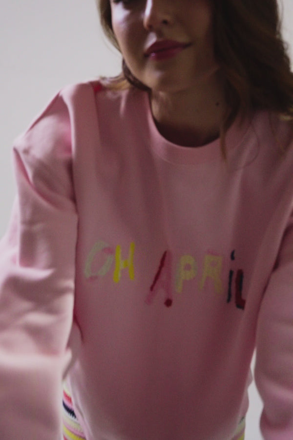 Oh April Oversized Sweater Varied OH APRIL Soft Blush