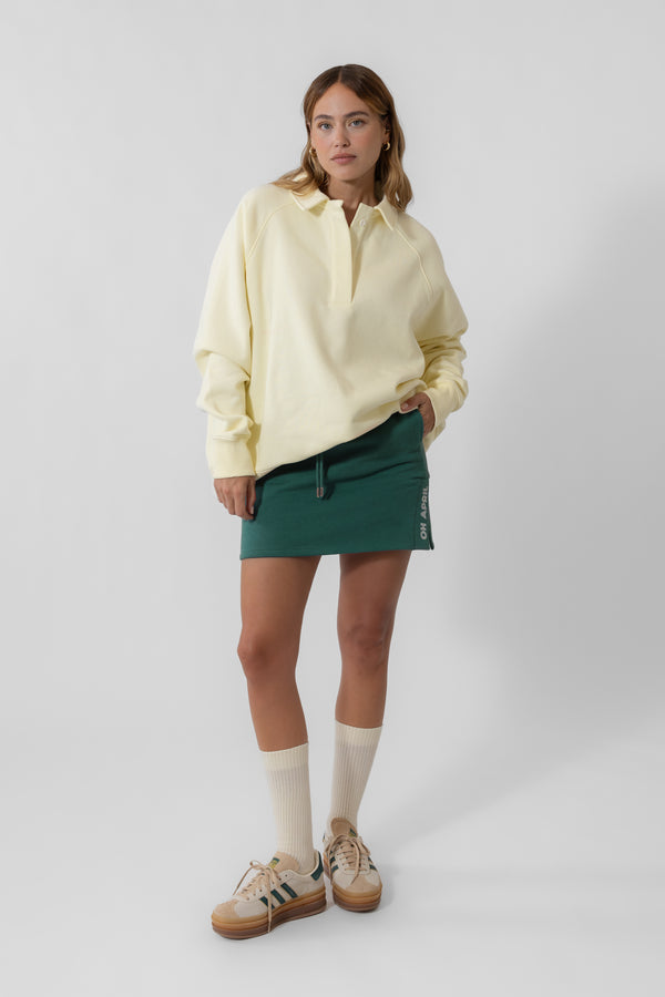 oh april Polo Sweatshirt Green Progress Buttercream