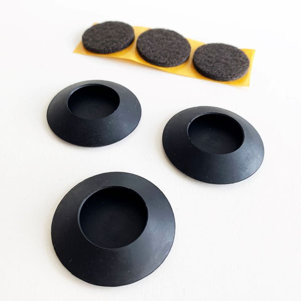 Ok Design Felt Pads And Rubber Glides - Set Containing 3 Of Each For The Acapulco Serie