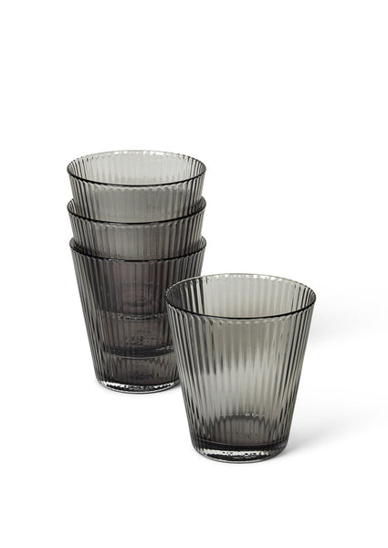 ok design GC Mouthblown water glass 26 cl smoke 4pcs