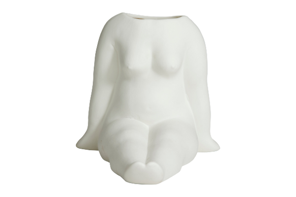 ok design AVAJI sitting full body vase white