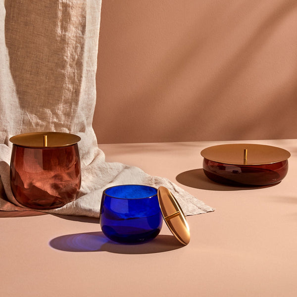 Ok Design Beret Storage Box Large With Brass Lid