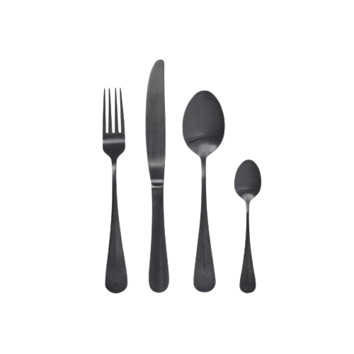 Ok Design Black Cutlery - Set Of 12