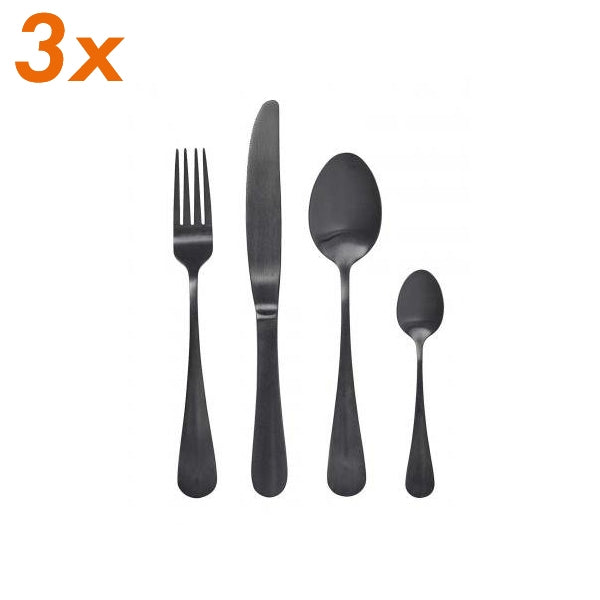ok design Black Cutlery - Set of 12