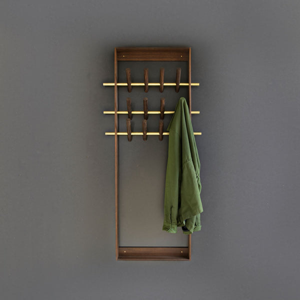 Ok Design Coat Frame Smoked Oak Brass