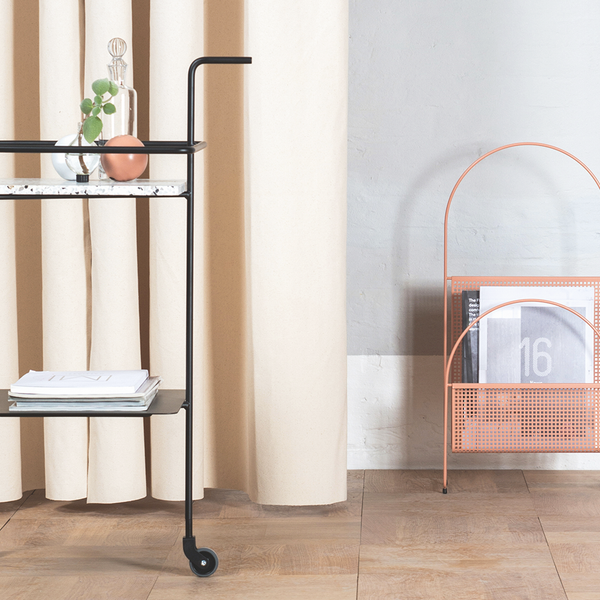 Ok Design Confetti Trolley Black + Black N' White