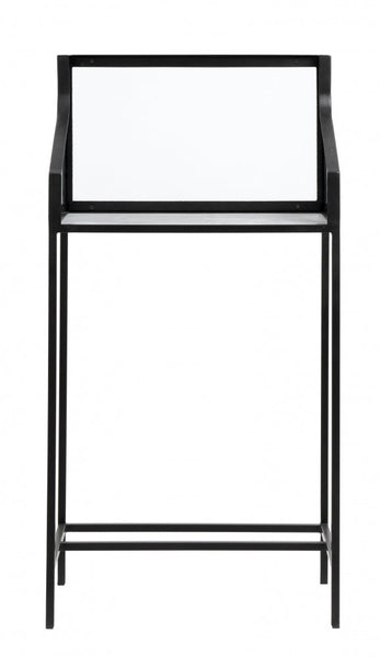 ok design COUNTER marble desk w/glass iron