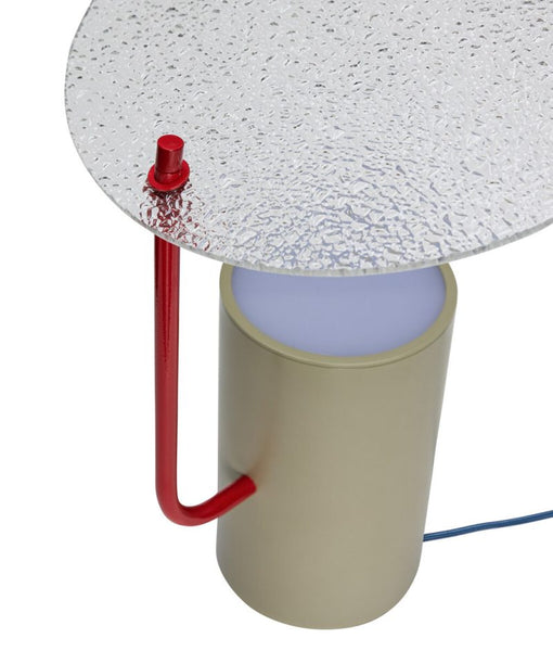 Ok Design Disc Table Lamp Khaki/Red/Textured