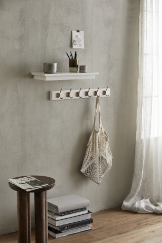 Ok Design EDGY Coat Rack 6 Hooks Matt White