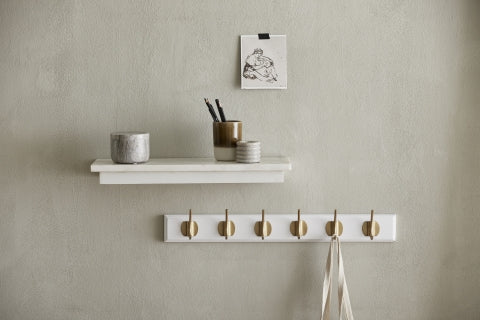 Ok Design EDGY Coat Rack 6 Hooks Matt White