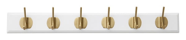 ok design EDGY coat rack 6 hooks matt white