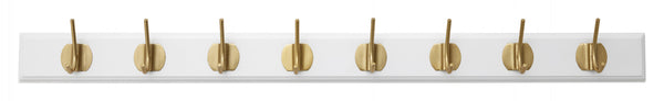 ok design EDGY coat rack 8 hooks matt white