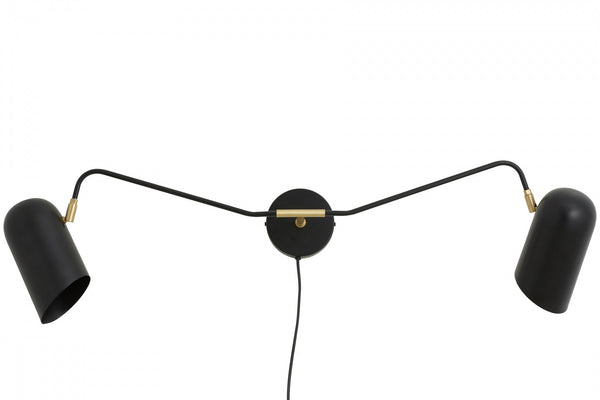 ok design ERIS wall lamp 2 arms black