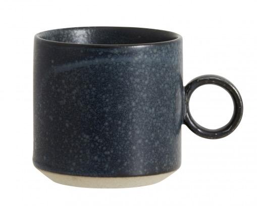 ok design GRAINY cup w. handle dark blue 2 pcs