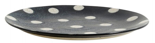 ok design GRAINY dot plate S dark blue/sand