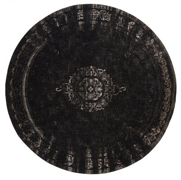 ok design GRAND woven rug dark grey/black - 140 cm
