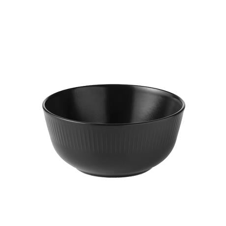 ok design Groovy - black stoneware bowl