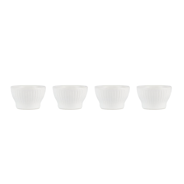 ok design Groovy Egg Cups 4 pcs - White Stoneware