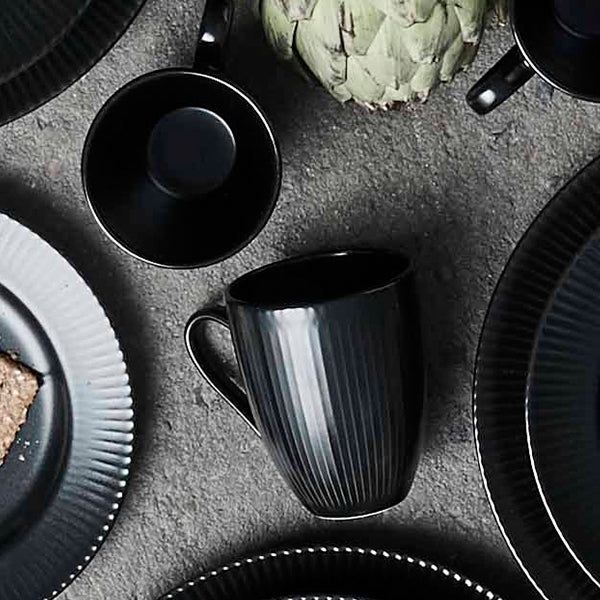 Ok Design Groovy Mug 30cl - Black Stoneware