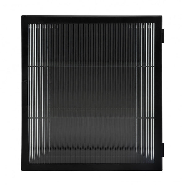 ok design GROOVY wall cabinet black 1 door
