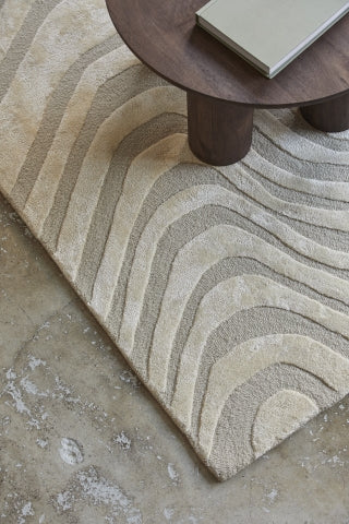 Ok Design HARPER Jaquard Woven Carpet Light Beige