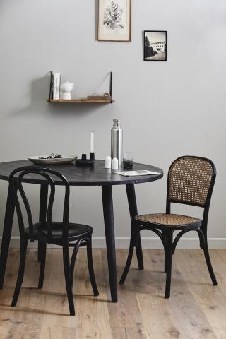 Ok Design HAU Round Dining Table Black Wood