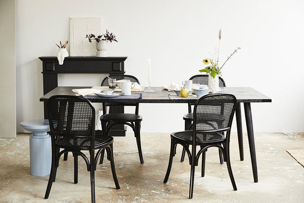 Ok Design HAU Square Dining Table Black Wood