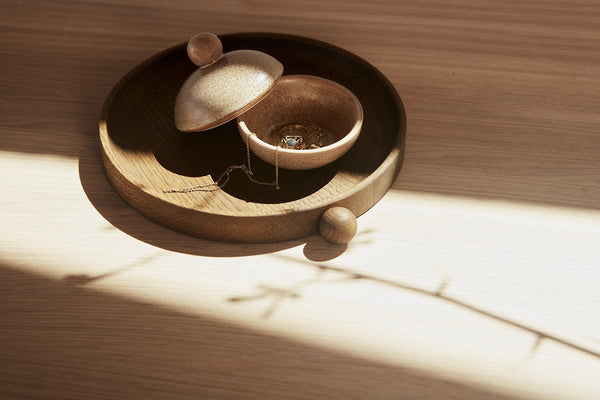 Ok Design Inka Wood Tray Round - Small