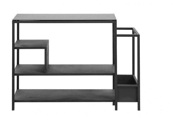 ok design Iron shoe rack with black shelf