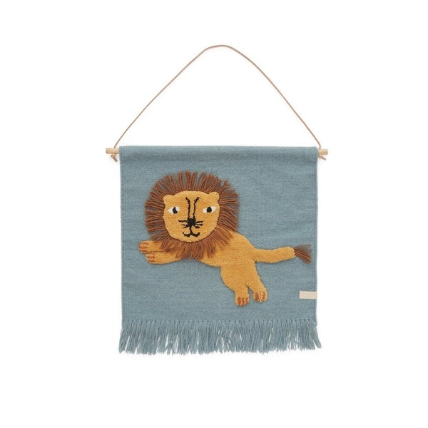 ok design Jumping Lion Wallhanger